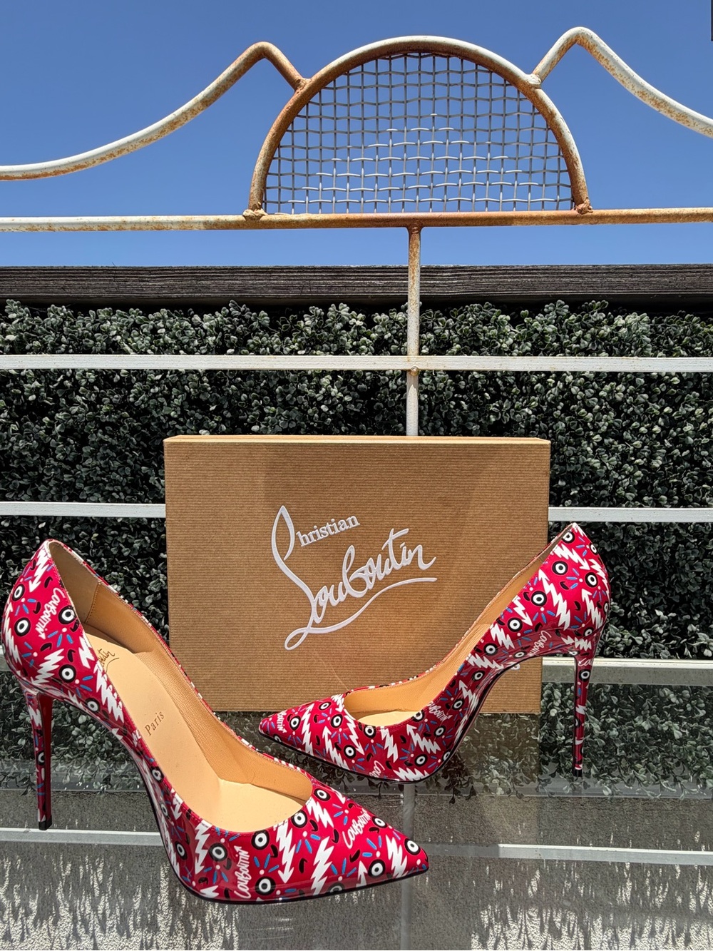 Christian Louboutin Pigalle “Loubitag” Capsule Pumps, Heels Red/Multicolor 8.5 - Picture 7 of 10